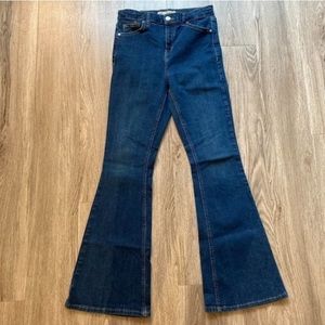 TopShop The Jamie Flare Dark Wash Jeans Size 30x30